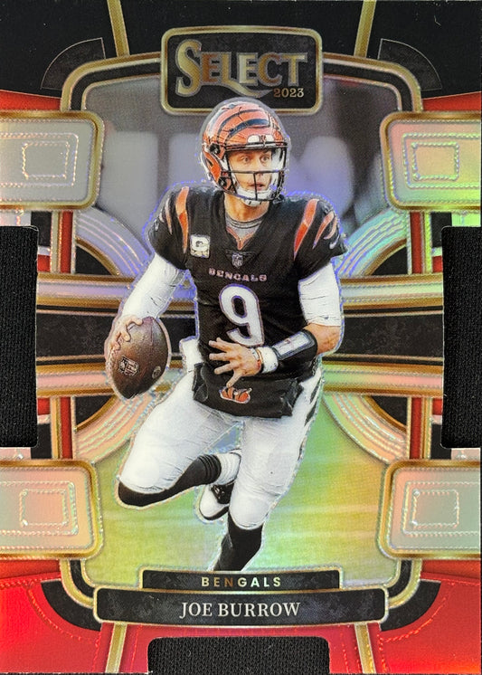Joe Burrow Select Black Red Die-Cut Bengals