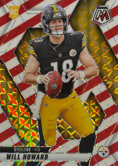 Will Howard Mosaic Candy Cane Rookie Steelers