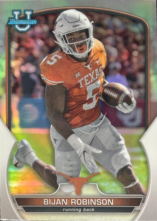 Bijan Robinson Bowman U Chrome Refractor 1st Falcons