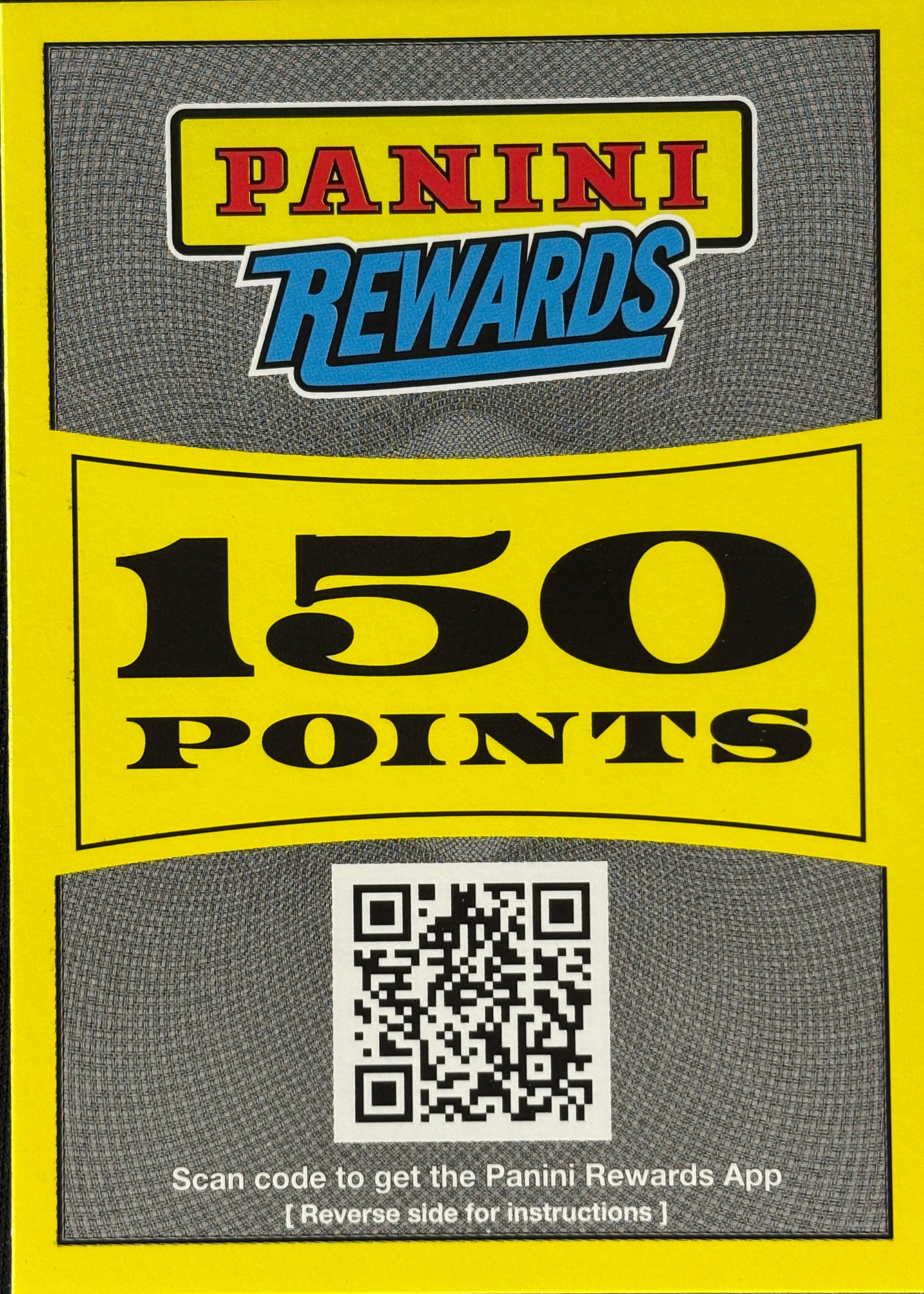 150 Panini Points (Unredeemed) Sports Card
