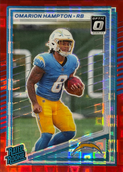 Omarion Hampton Optic-Preview Red Pandora Rookie Chargers