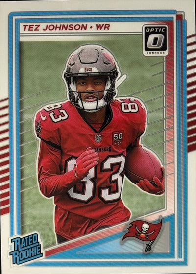 Tez Johnson Optic Rated Rookie Buccaneers Sports Card