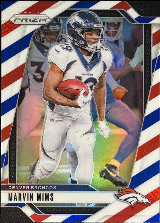 Marvin Mims Prizm Red White Blue Broncos