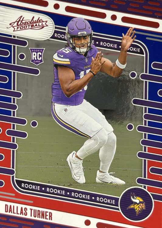 Dallas Turner Absolute Red Blue Rookie Vikings