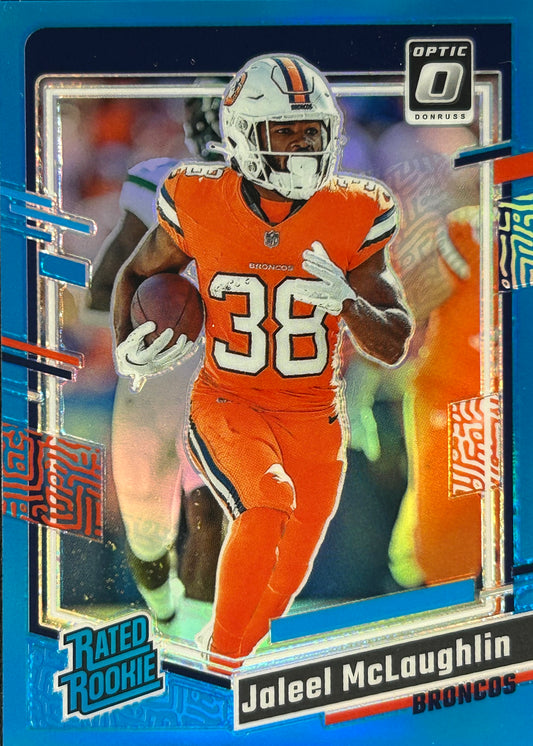 Jaleel McLaughlin Optic Aqua /199 Rookie Broncos
