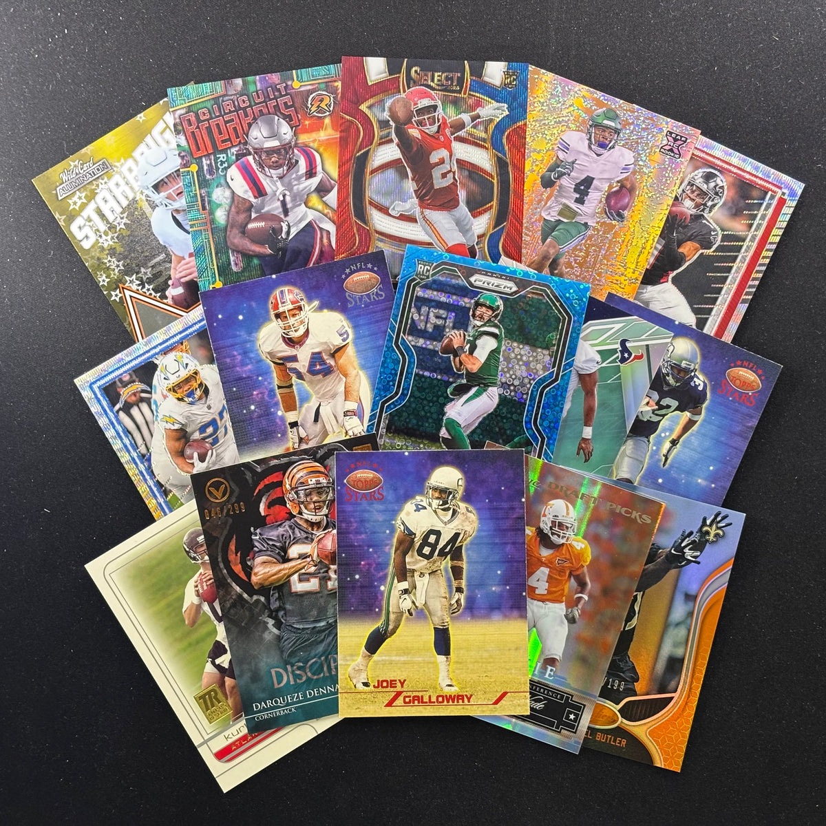 15x Serial Numbered Football Card Value Lot #1A-N