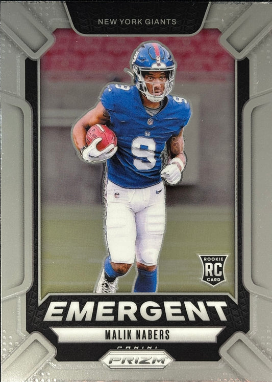 Malik Nabers Prizm Emergent Rookie