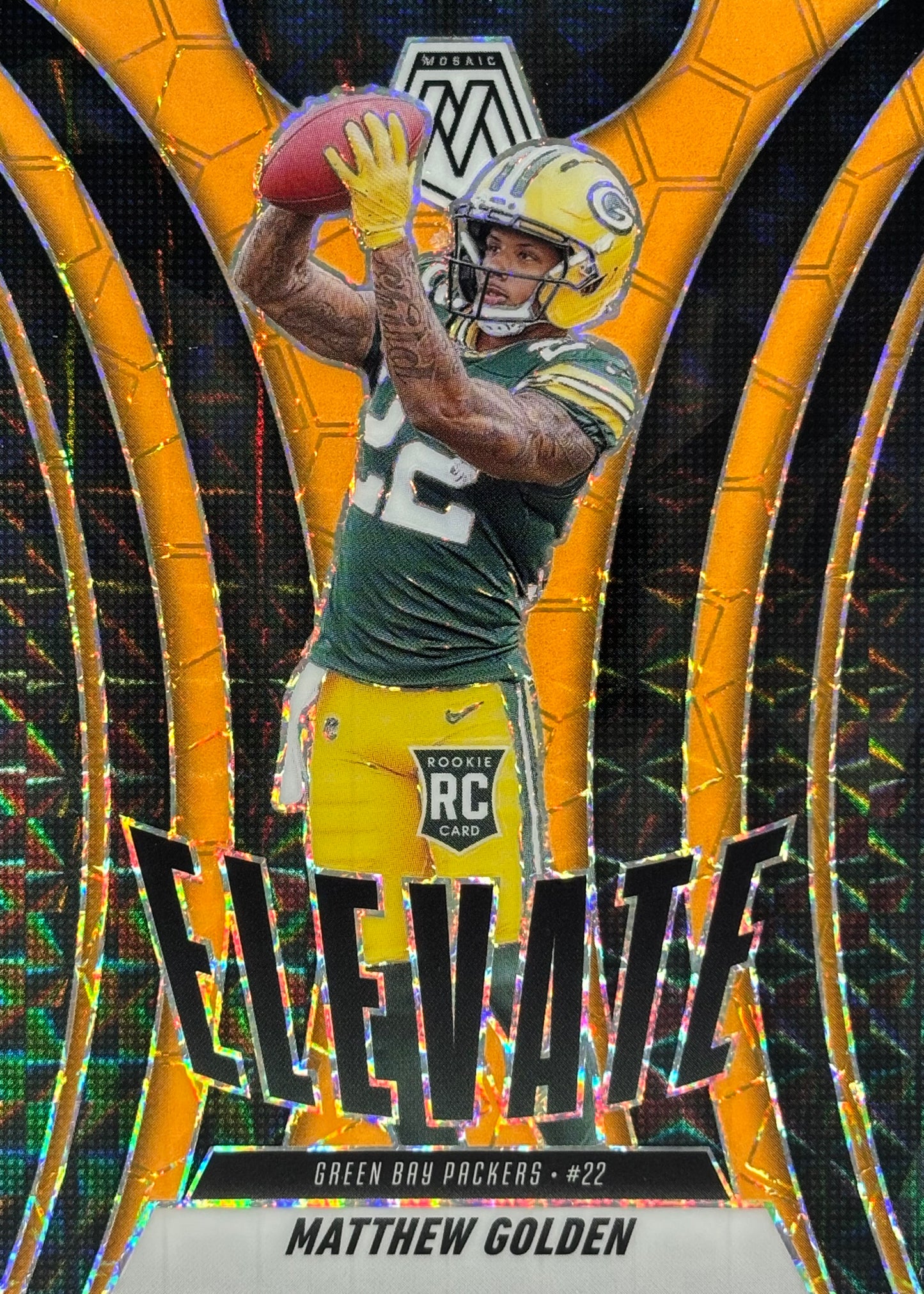 Matthew Golden Elevate Orange Fluorescent Rookie Packers