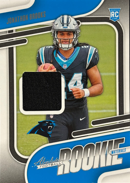 Jonathan Brooks Absolute Rookie Patch Panthers