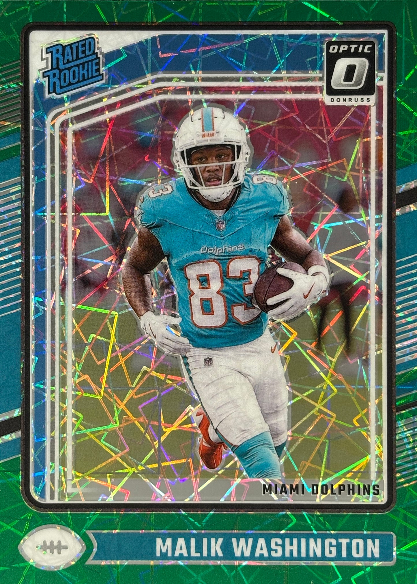 Malik Washington Optic Green Velocity Rookie Dolphins