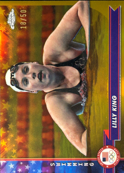 Lilly King Topps Chrome Gold /50 USA Olympics