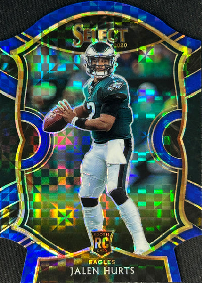 Jalen Hurts Select Blue Die-Cut Rookie Eagles