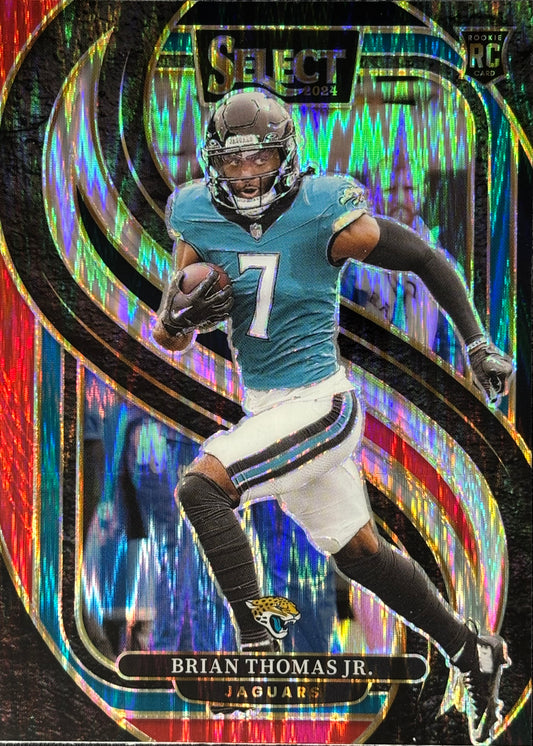 Brian Thomas Jr. Select Red Black Shock Rookie Jaguars