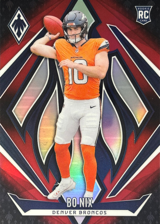 Bo Nix Phoenix Red Fade /299 Rookie Broncos