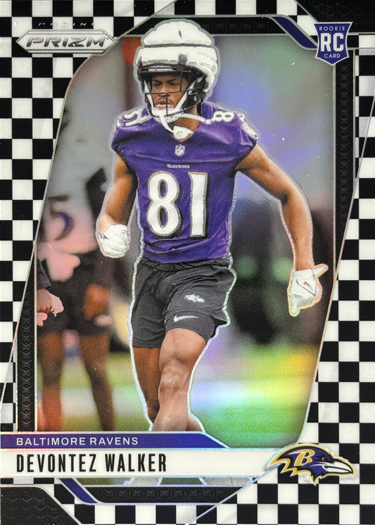 Devontez Walker Prizm Checkerboard Rookie Ravens