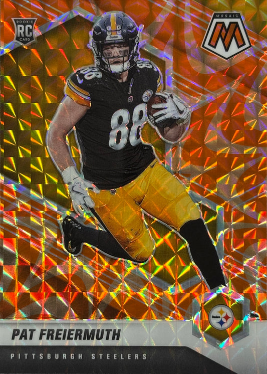 Pat Freirmuth Mosaic Orange Reactive Rookie Steelers
