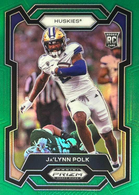 Ja’Lynn Polk Prizm Draft Green Rookie Patriots