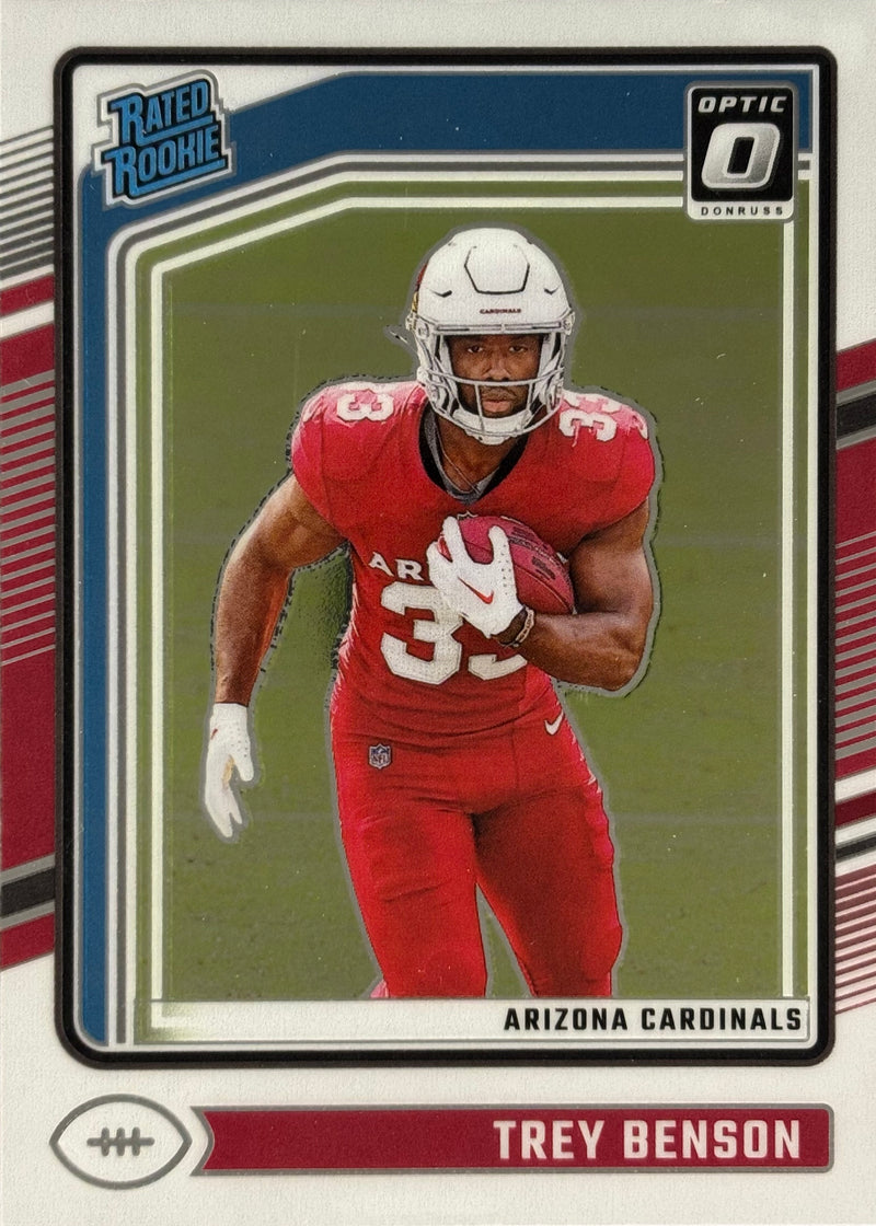 Trey Benson Optic Rated Rookie Cardinals