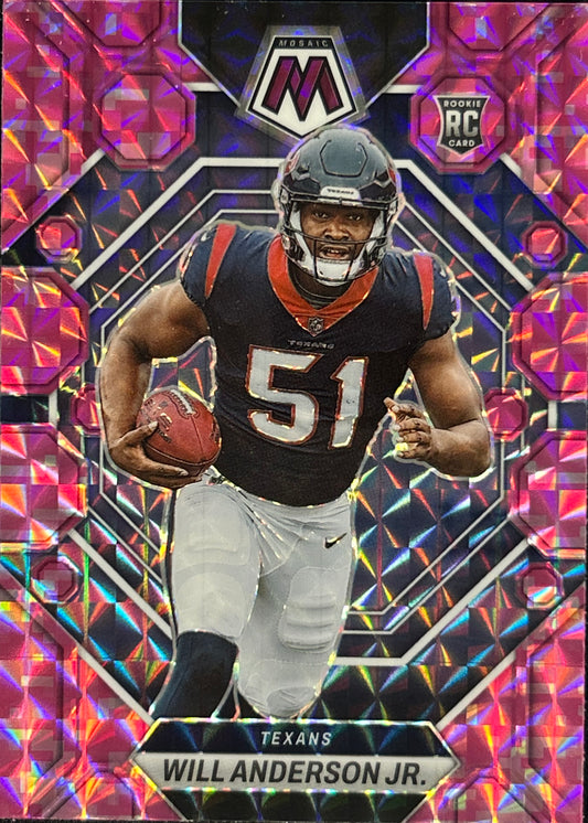 Will Anderson Jr. Mosaic Pink Camo Rookie Texans