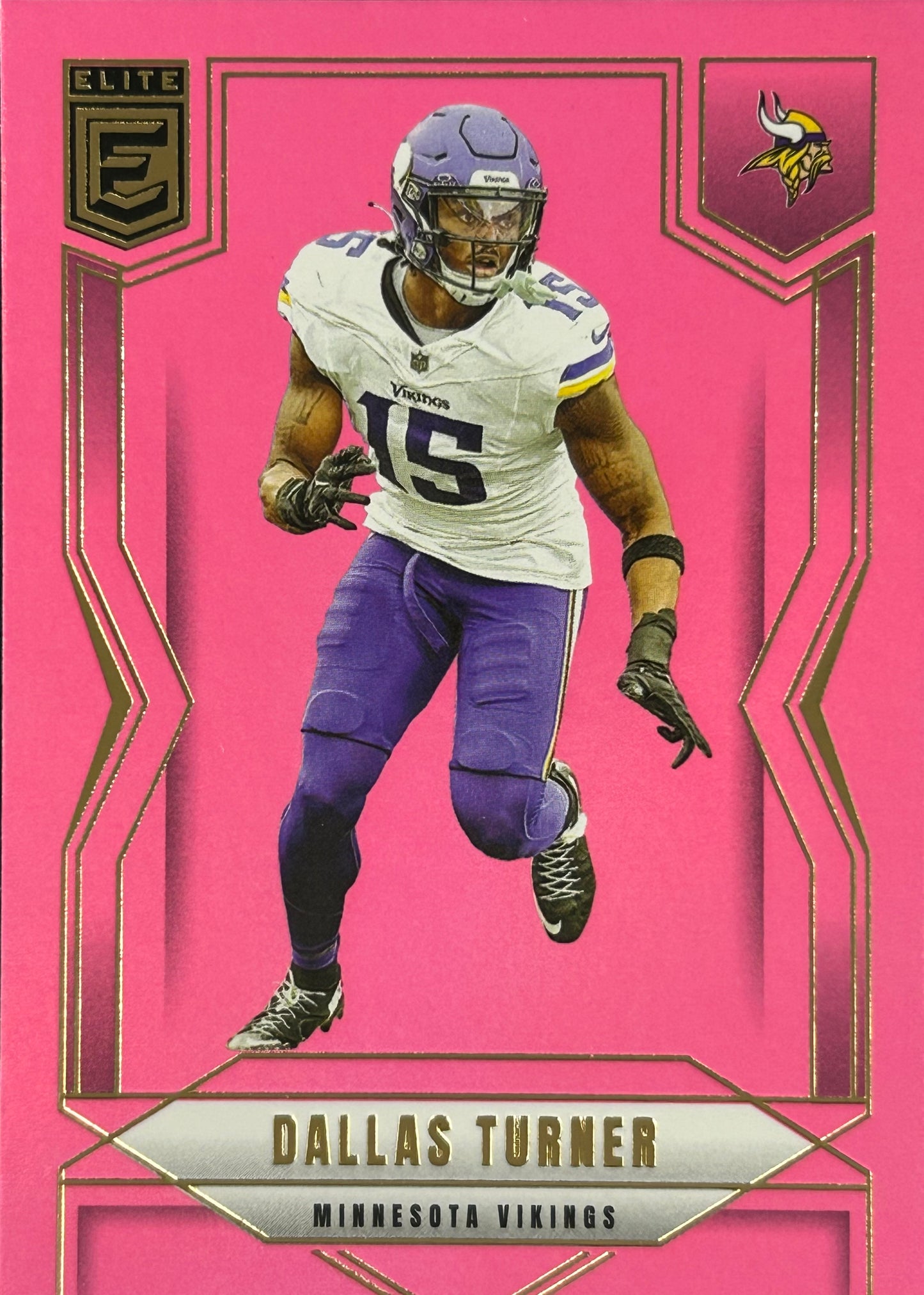 Dallas Turner Elite Pink Vikings