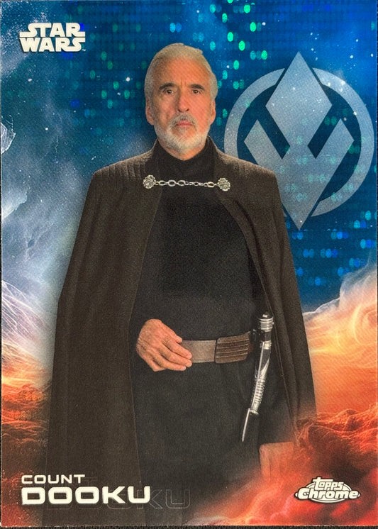 Count Dooku Blue Pulsar Topps Chrome Star Wars