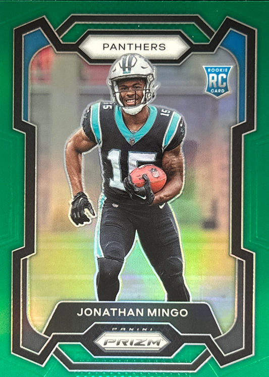 Jonathan Mingo Prizm Green Rookie Panthers