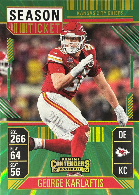 George Karlaftis Contenders Season Ticket Lazer Chiefs