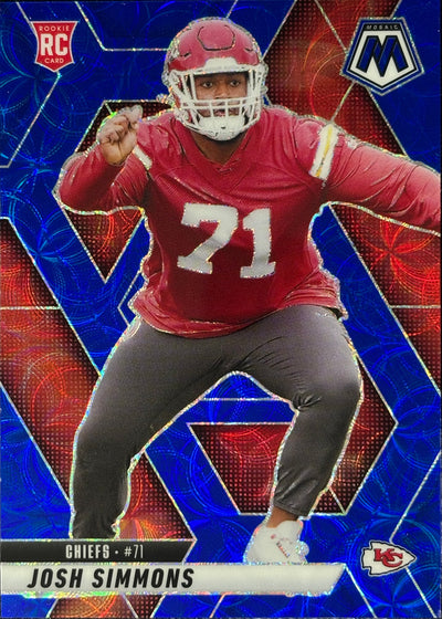 Josh Simmons Mosaic Blue Scope Rookie Chiefs
