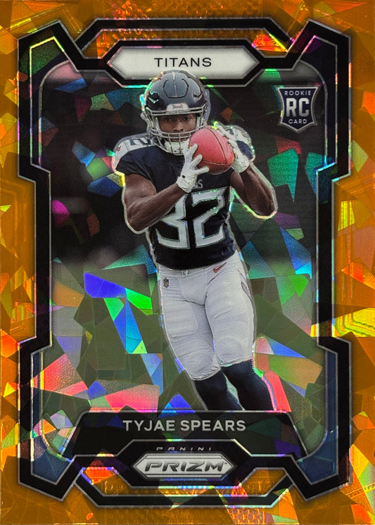 Tyjae Spears Prizm Orange Ice Rookie Titans