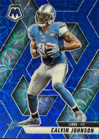 Calvin Johnson Mosaic Blue Scope Lions