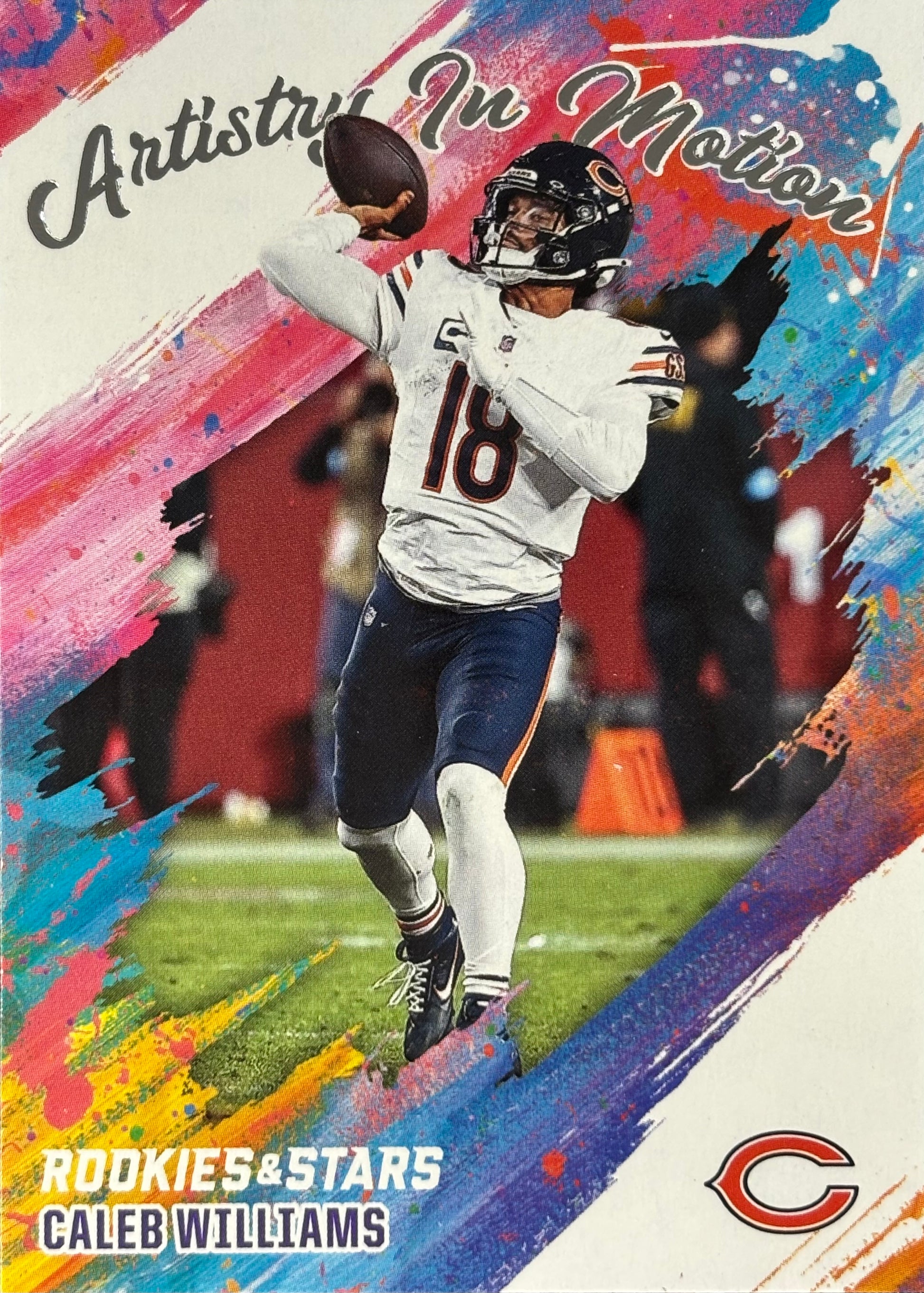 Caleb Williams Artistry in Motion Bears Sports Card