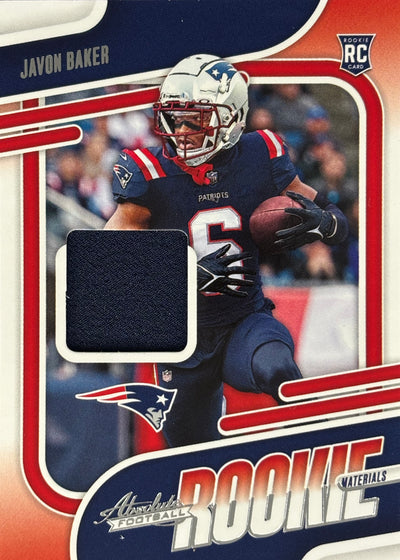 Javon Baker Absolute Rookie Patch Patriots