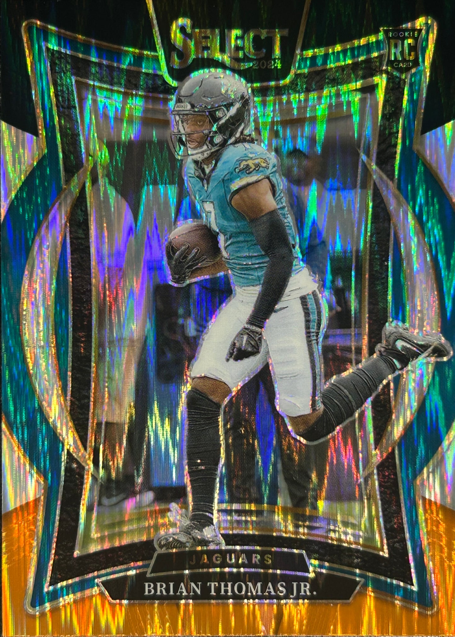 Brian Thomas Jr. Select Orange Black Shock Rookie Jaguars