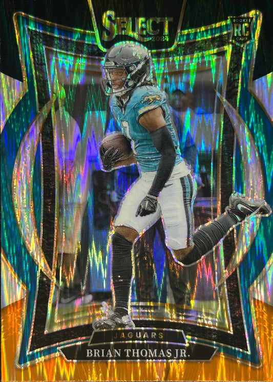 Brian Thomas Jr. Select Orange Black Shock Rookie Jaguars