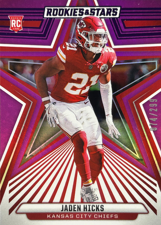 Jaden Hicks R&S Purple /299 Rookie Chiefs