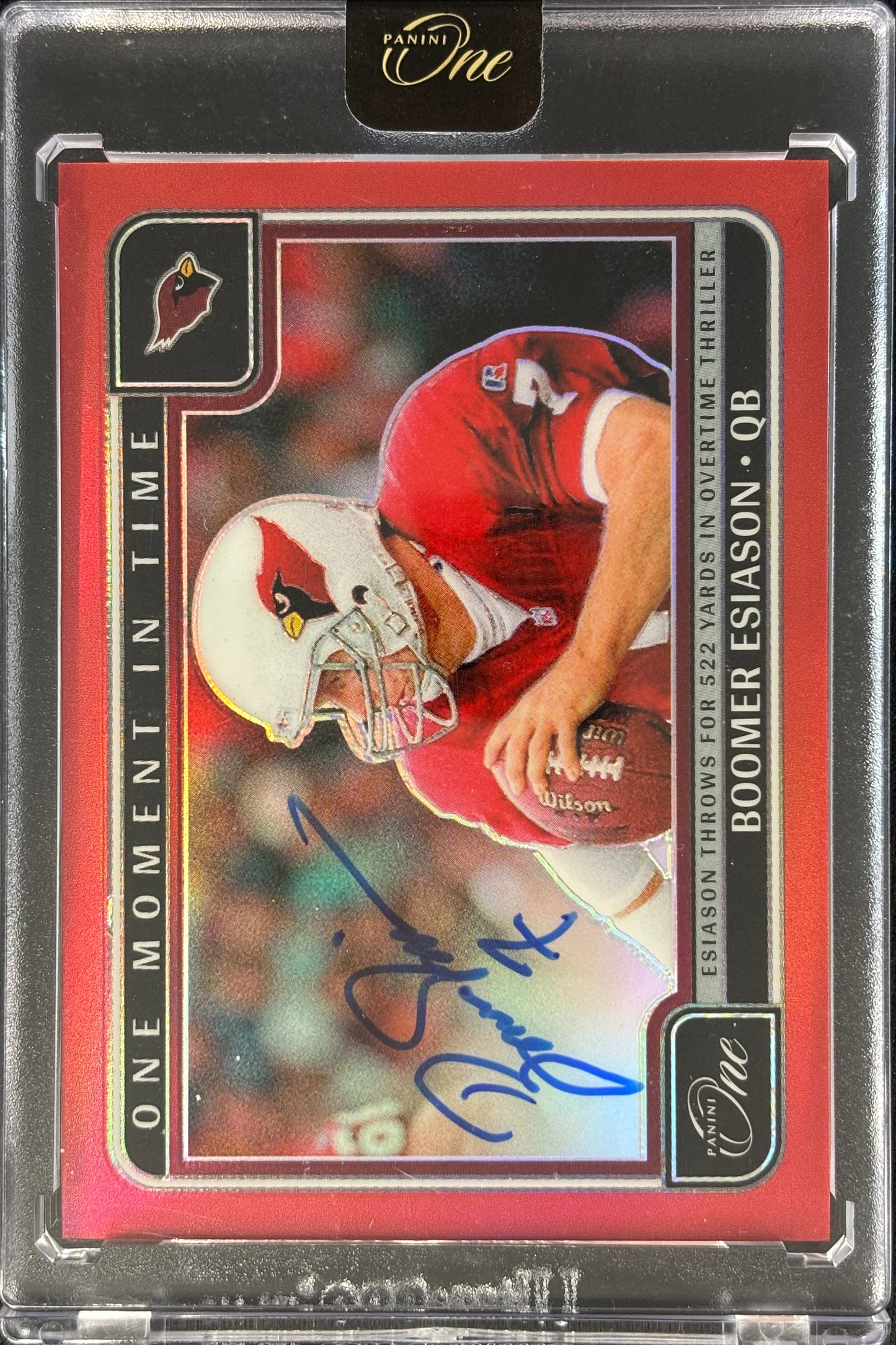 Boomer Esiason Panini One Red Auto /60 Bengals Cardinals (In Mag)