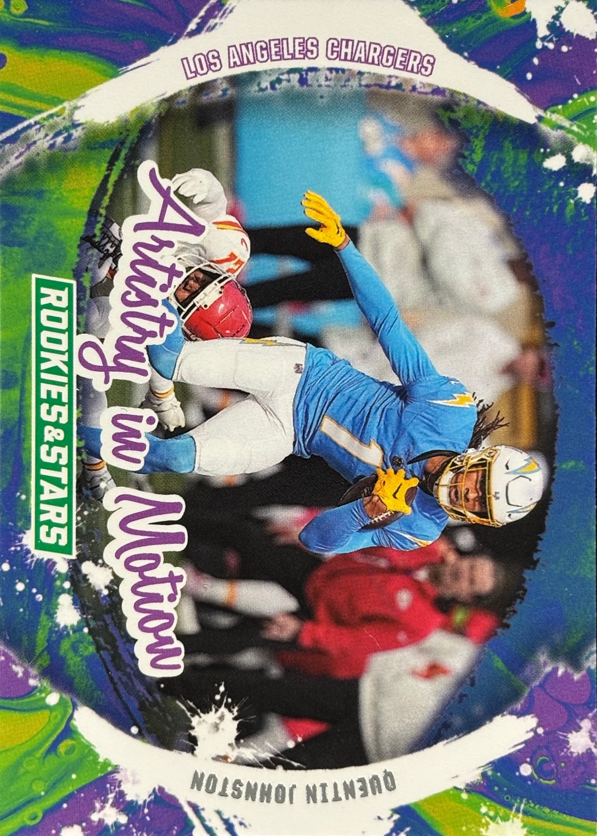 Quentin Johnston Artistry in Motion Chargers Sports Card