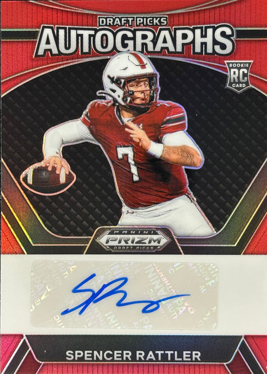 Spencer Rattler Prizm Draft Auto /199 Rookie Saints