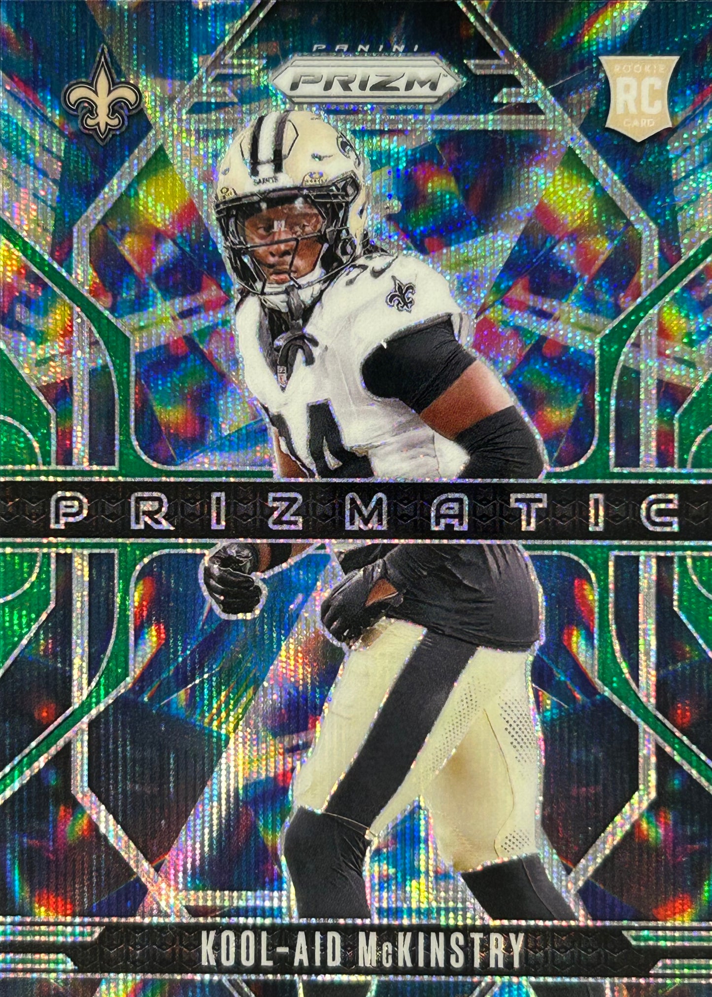 Kool-Aid McKinstry Prizmatic Green Wave Rookie Saints Sports Card