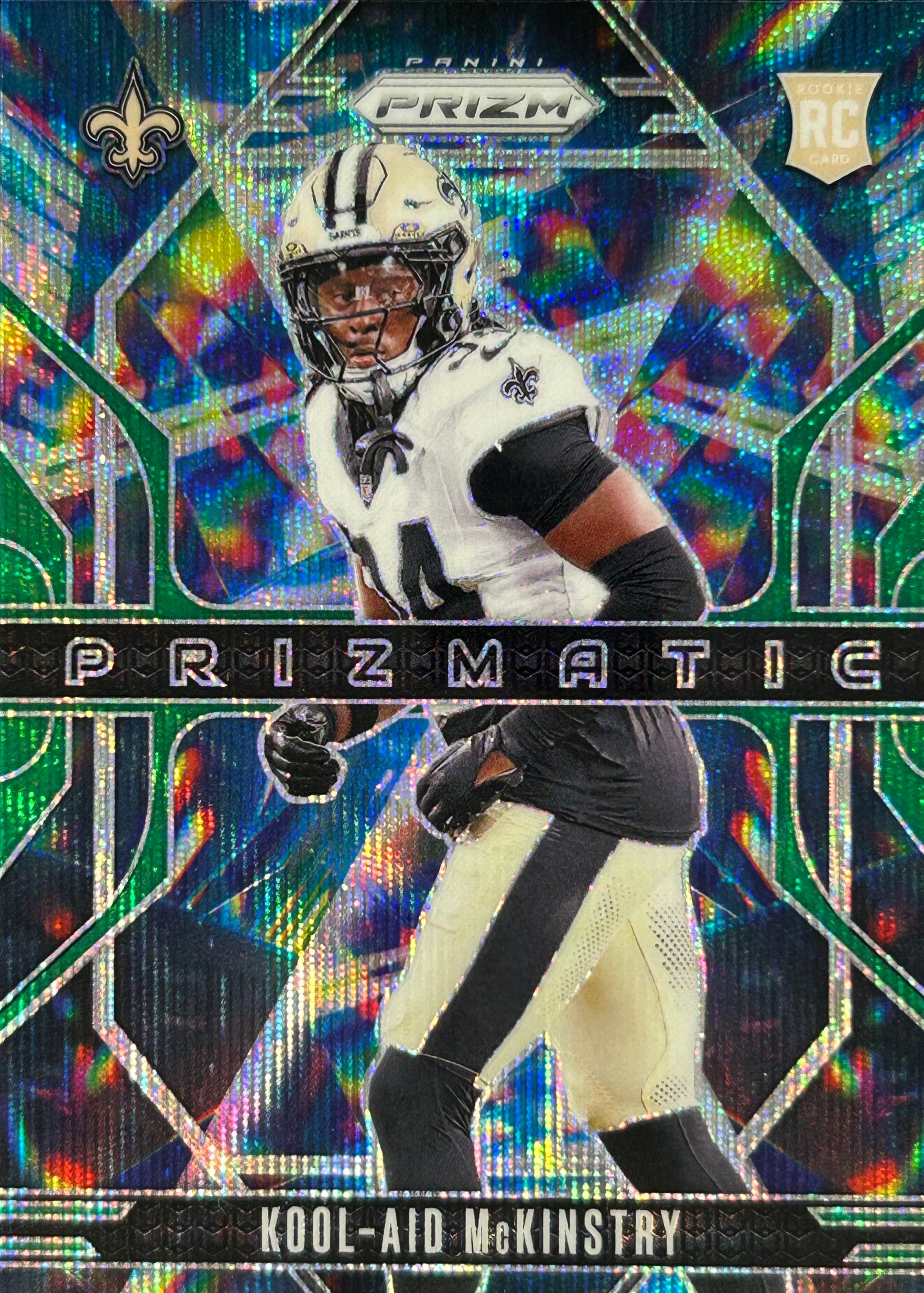 Kool-Aid McKinstry Prizmatic Green Wave Rookie Saints Sports Card