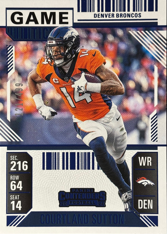 Courtland Sutton Contenders /499 Broncos