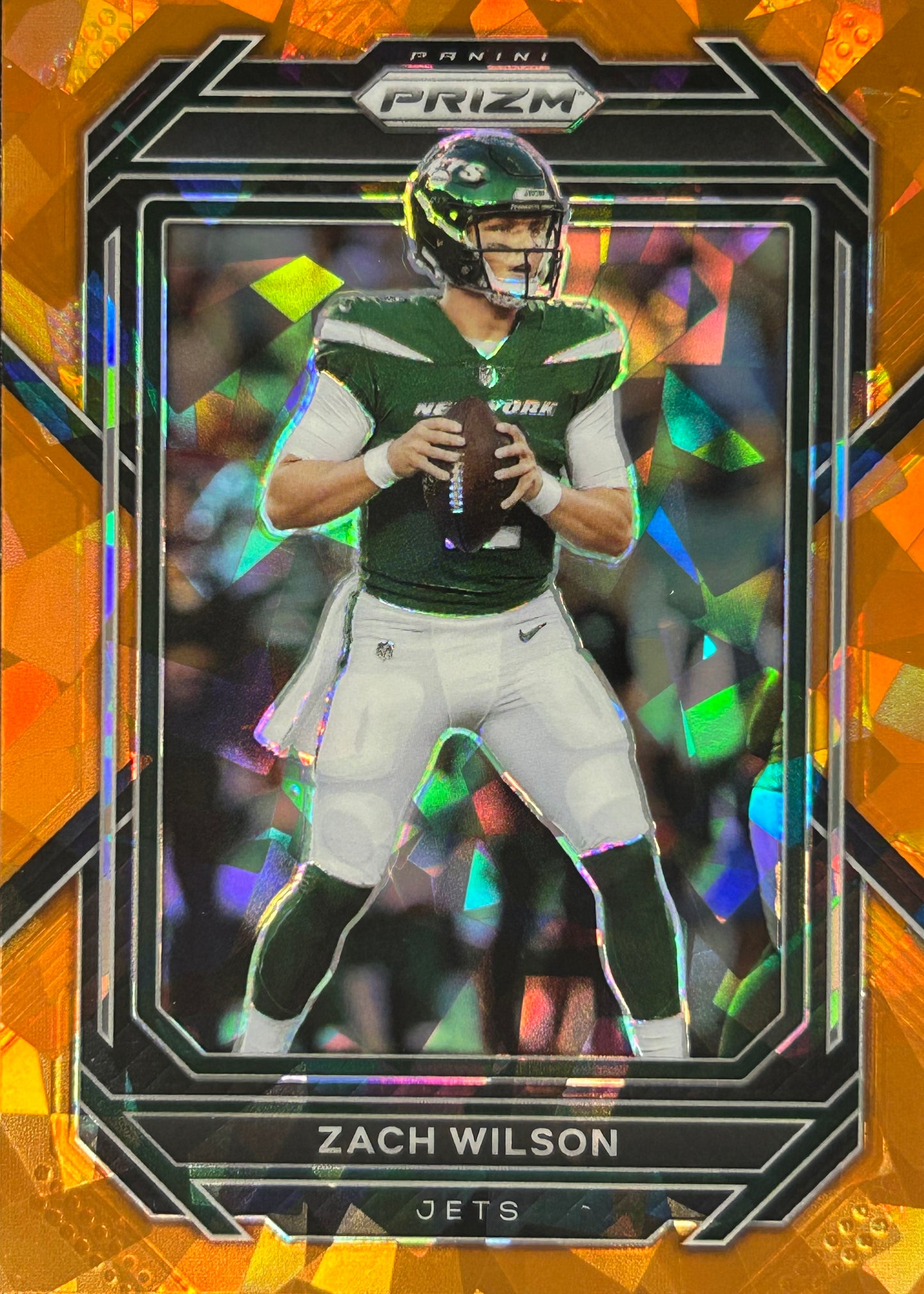 Zach Wilson Prizm Orange Ice Jets