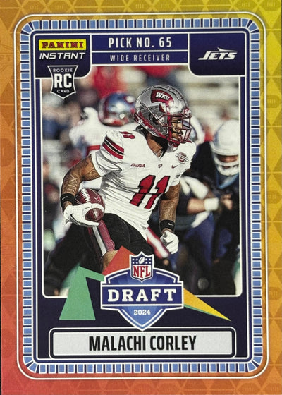 Malachi Corley Panini Instant /766 Rookie Jets Sports Card