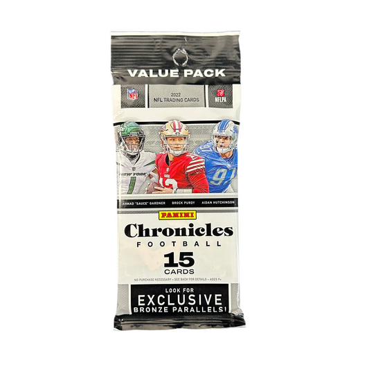 2022 Panini Chronicles Football 15-Card Value Pack (Bronze Parallels)
