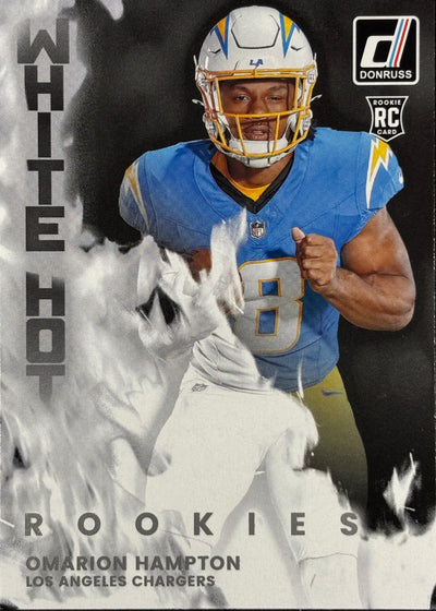 Omarion Hampton White Hot Rookies Chargers Sports Card