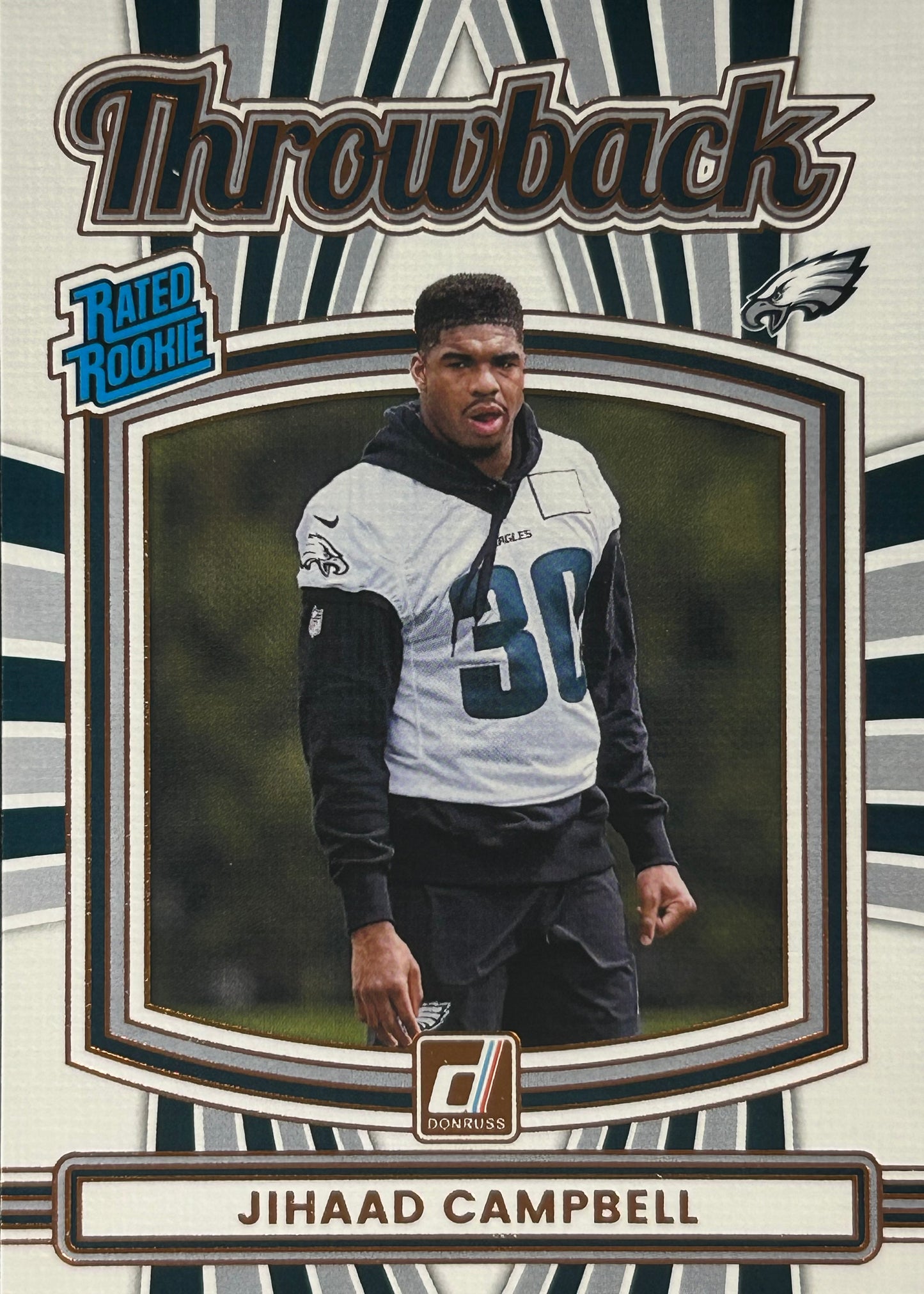 Jihaad Campbell Throwback Rookie Eagles Sports Card