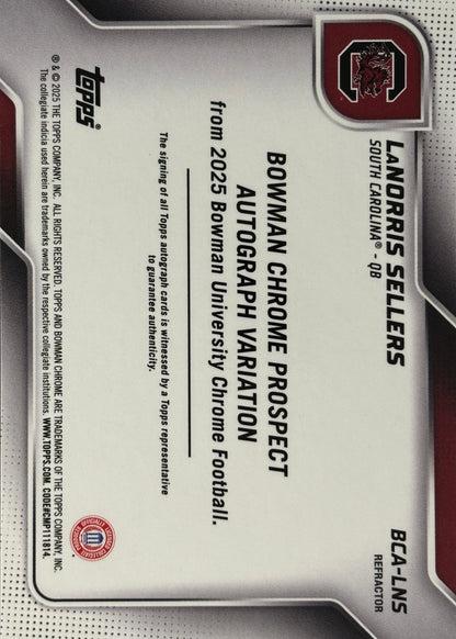 *Damaged* LaNorris Sellers Bowman U Chrome Refractor Auto /299