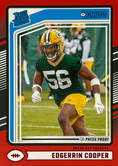 Edgerrin Cooper Donruss Red Press Proof Rookie Packers