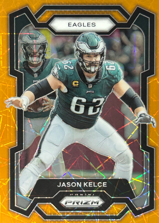 Jason Kelce Prizm Orange Lazer