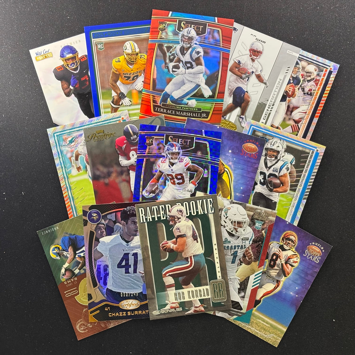 15x Serial Numbered Football Card Value Lot #4A-N